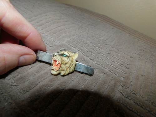 Saber tooth tiger tie clip - saber,