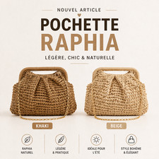Sac Raphia Femme Pochette