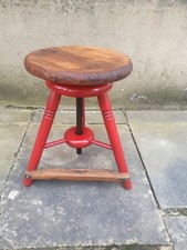 Tabouret à vis réglable tripode en bois Atelier