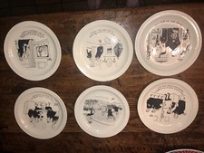6 Assiettes Humoristiques En