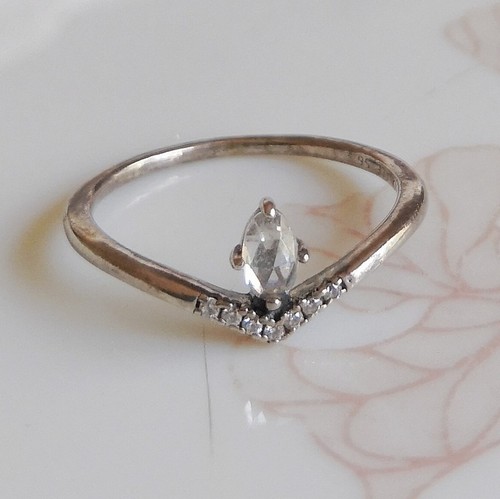 Bague argent massif - argent, zircons