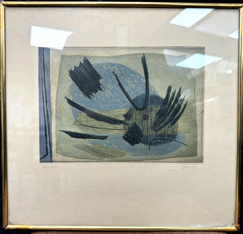 Gravure couleur henri goetz - couleur, d'henri