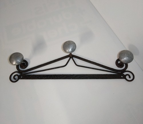 Ancien porte manteau mural fer - porte,