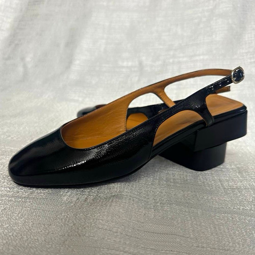 Sézane black patent leather - black,