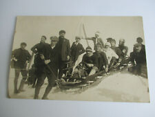 CPA 31 Bagnères de Luchon SUPERBAGNERES CARTE PHOTO NEIGE JEUX HIVER BOBSLEIGH 