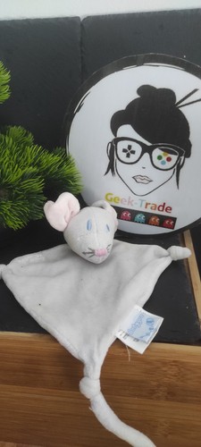 Doudou souris plat gris - souris,