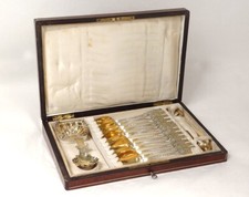 Service cuillères thé café argent vermeil Minerve Devaux Napoléon III XIXè