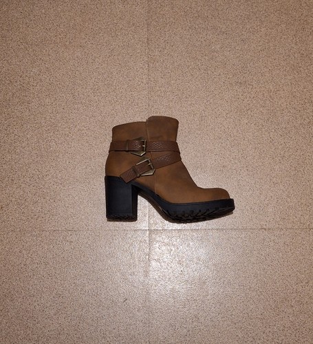 Bottines camel talon - camel, à