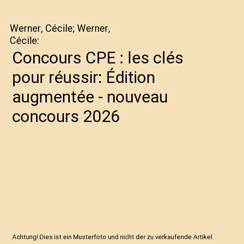 Concours cpe les clés pour - :,