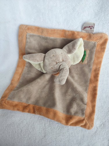 Doudou plat éléphant beige