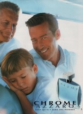 Publicité papier Parfum. Perfume ad. AZZARO Chrome 1998