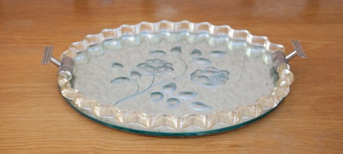 Plateau murano gravé motifs - murano,