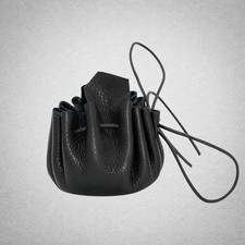 Bourse Médiévale Cuir Noir