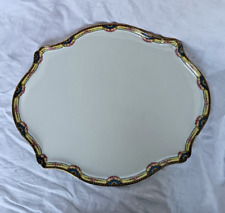 Plateau en porcelaine de Limoges décor floral en bordure 41,3 cm