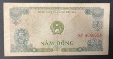 Viet Nam Billet de 5 Dong 1976 Pick-81