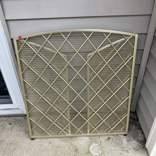 Panel fireplace screen gold - 3,