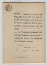 Pouvoir signé par Edouard DUJARDIN – Collection cohérente 31 auteurs & musiciens