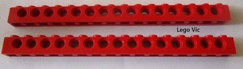 Lego 3703 brick 1x16 with - x2,