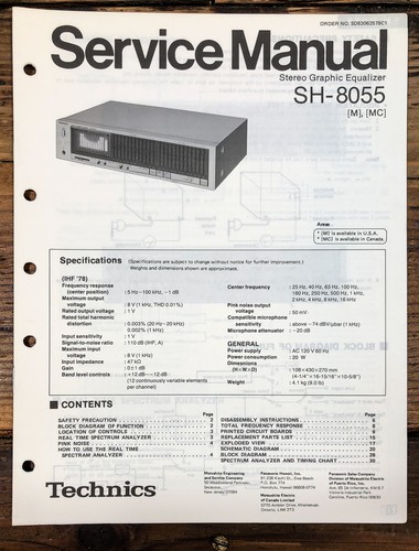 Technics 8055 equalizer - sh-8055,