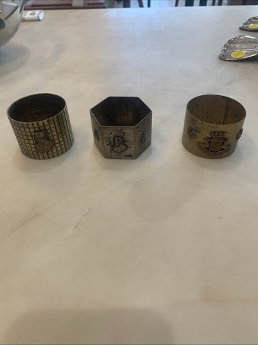 Lot ancien rond serviette - ancien,