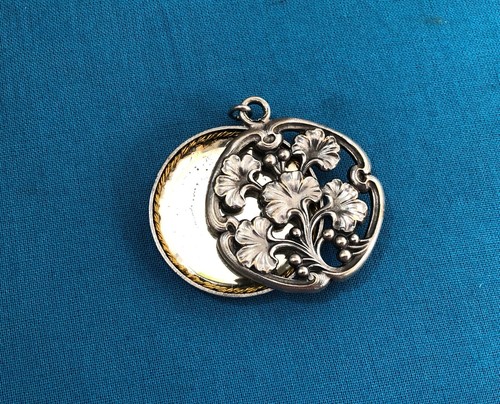 Ancien pendentif miroir art - ancien,