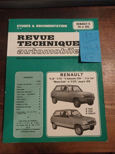 Revue technique renault 1300 - renault,