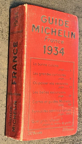 Guide michelin rouge 1934 - michelin,