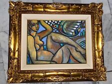 Martinery Toile 40x30 Cadre Doré Feuille Or Sublime Patine