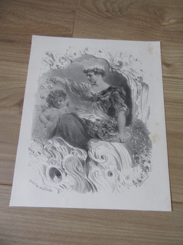 Gravure 1880 originale la - ,