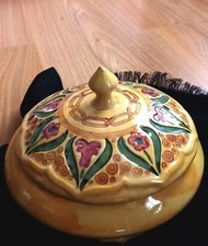 BONBONNIERE FAÏENCE J.J. LACHENAL BOITE à BIJOUX ART DECO - STYLE ORIENTAL turc