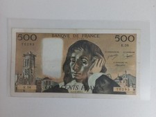 billet 500 francs PASCAL