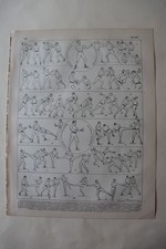 Affiche Boxe differrents coups et parades