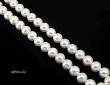 Blanc laiteux naturel 6,00 MM rond mer du Sud "Australie" brin lâche perle 15"