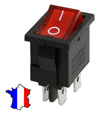 Interrupteur à bascule rouge KCD1-104 4 Pins 6A 250V On/Off permanent