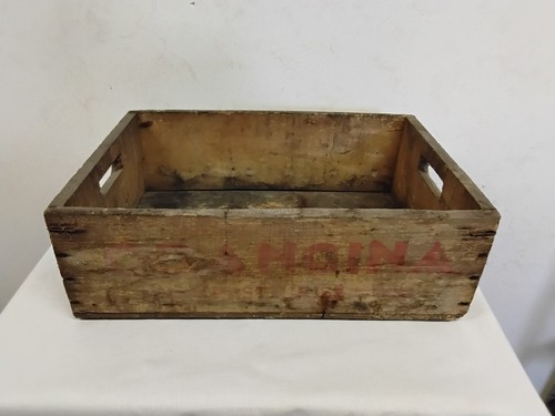 Caisse bois publicitaire - caisse,
