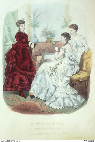 Gravure mode illustree - gravure, 1869