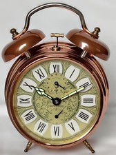 Réveil à Cloche Cuivré Vintage - Fonctionne