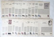 26 documents philatéliques timbres 1er jour 1980, PTT musée poste, collection