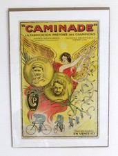 Vélo ancien Aluminium CAMINADE CAMINARGENT Grande Affiche publicitaire d'époque