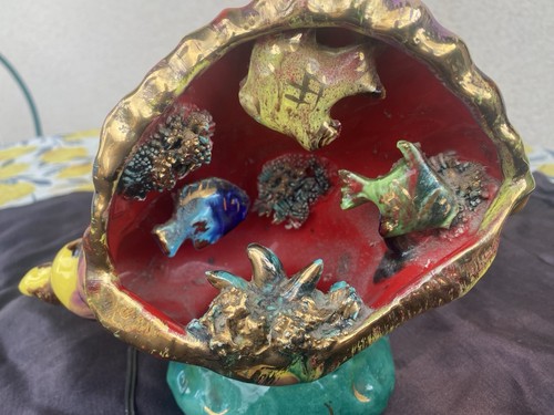 Lampe coquillage céramique