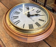 Horloge Industrielle Brillé Bois Et Laiton