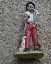 Santon Crèche Personnage Berger Noel Hauteur  9,5 cm Figurines Chien Mouton