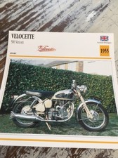 Velocette 500 Venom 1955 Carte moto Collection Atlas UK