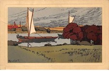 Illustrateurs - n°78235 - Voiliers sur un cours d'eau