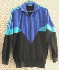 Veste Adidas Vintage violette et noire velour Jacket 80'S Homme - 180 / L