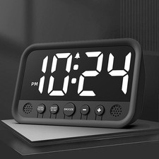 Réveil électronique compact avec lumière LED couleur et snooze réglable