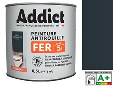 Peinture fer glycéro antirouille ral 7016 gris anthracite 0.5L ADDICT décoration