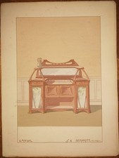 G. RAYNAL LE MEUBLE AU XX eme siècle 30 planches au pochoir Art nouveau ver 1913