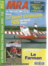 MRA N°722 PLAN : "SLISS" PLANEUR BIPLAN PR LA GLISSE / LE SUPER SCHIPMUNK 90S