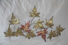 brass Maple Leaf Wall Sculpture decoration signed